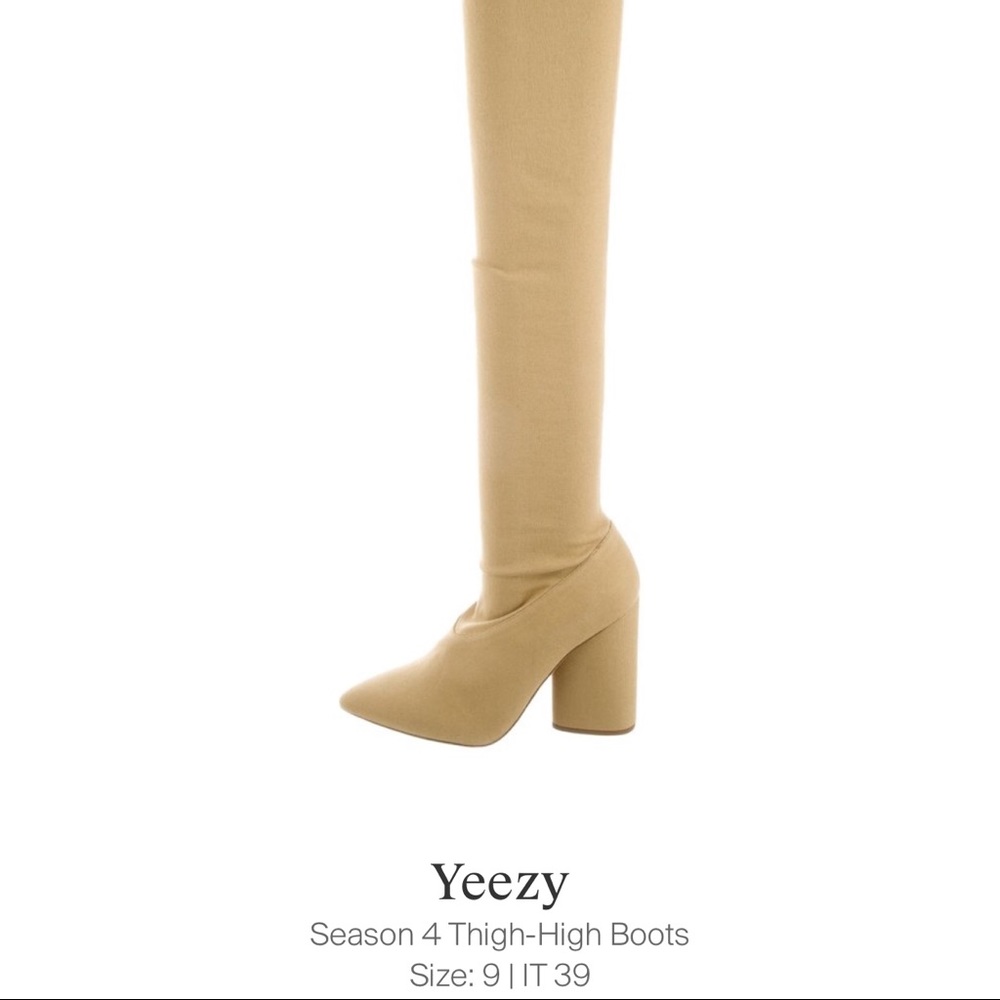 YEEZY thigh high boots